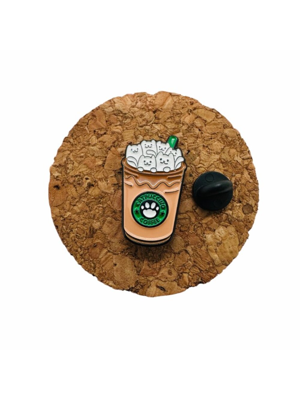 ✨Metal Enamel Cafe Many Kawaii Kittens I Love Cats Brooch Pin Coffe Catpuccino✨ - Picture 2 of 5